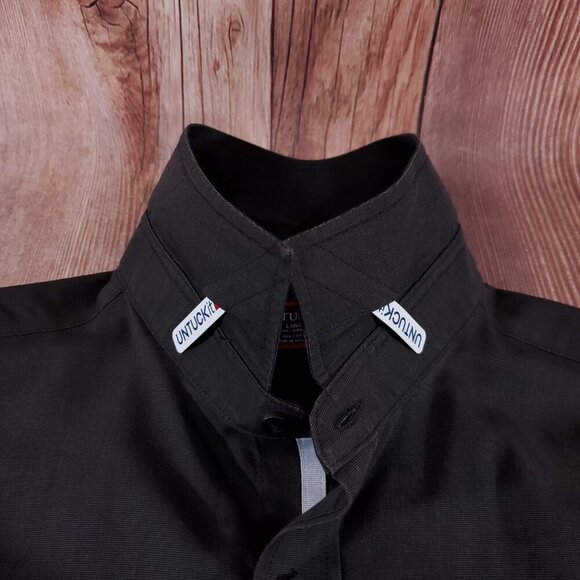 Rare UNTUCKit Mens Large Providence Friars Black Slim Fit LS Button Up Shirt - Picture 7 of 14